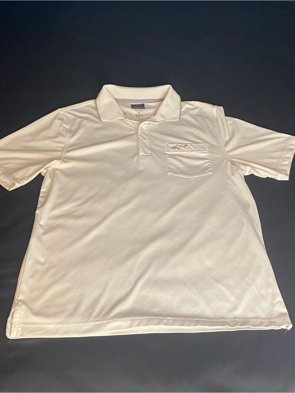 Greg Norman Collection White Polo Shirt with Chest Pocket